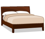 Basic Wood and Cream Bed