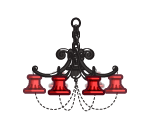 Crimson Red Chandelier