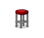 Red Tattoo Stool