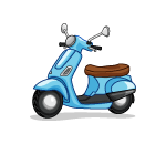 Bleu Pet Scooter