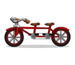 Fun Red Tandem Bike