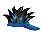 Spiky Blue Visor Hair