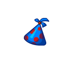 Blue and Orange Dotted Party Hat
