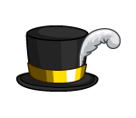 Black Top Hat and Feather