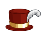 Red Top Hat and Feather