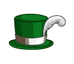 Green Top Hat and Feather