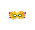 Petty Gras Feathered Small Mask