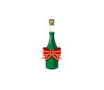 Bubbling Champagne Bottle