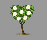 White Rose Heart Tree
