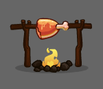 Roasted Ham on a Spit