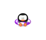 Penguin in a Floatie Float