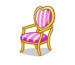 Pink and Gold Striped Chair