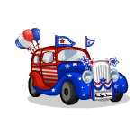 Festive Patriotic Car