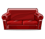 Ruby Red Loveseat