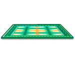 Plush Green Argyle Rug