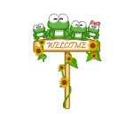 Froggie Family Welcome Sign
