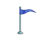 Festive Blue Flag