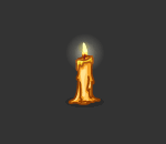 Tall Burning Candle