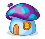 Purple Mushroom House