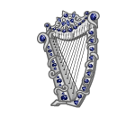 Sapphire Silver Harp