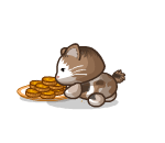 Kitten Eating Mooncakes