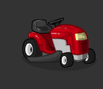 Sporty Red Lawnmower