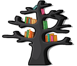 Dark Branchy Bookshelf