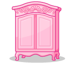 Ornate Pink Armoire