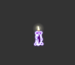 Faint Neon Purple Candle