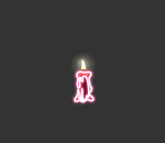 Faint Neon Pink Candle