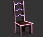 Dark Rooms Pink Neon Chair