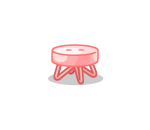 Pink Short Cushion Stool