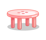 Pink Button Short Table