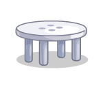 White Button Short Table