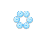 Blue Round Button Wall Decor