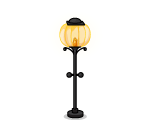 Pumpkin Doll House Street Lamp