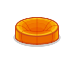 Orange Plushie-Size Bean Bag