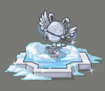 Ice Covered Cupid Fountain