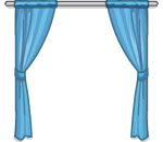 Graceful Sheer Blue Curtains