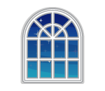 Elegant White Framed Window