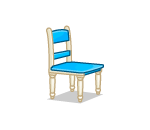 Elegant Blue & White Chair