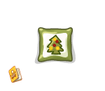 Green Holiday Tree Cushion