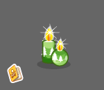 Festive Green Candles