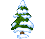 Snowy Tall Holiday Tree