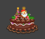 Chocolate Cream Christmas Cake
