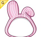 Pink Stripey Pajama Bunny Ears