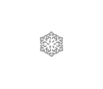 Wintery White Snowflake