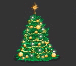 Glittering Gold Christmas Tree