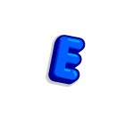 The letter E