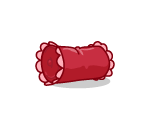 Rolled Red Throw Pillow